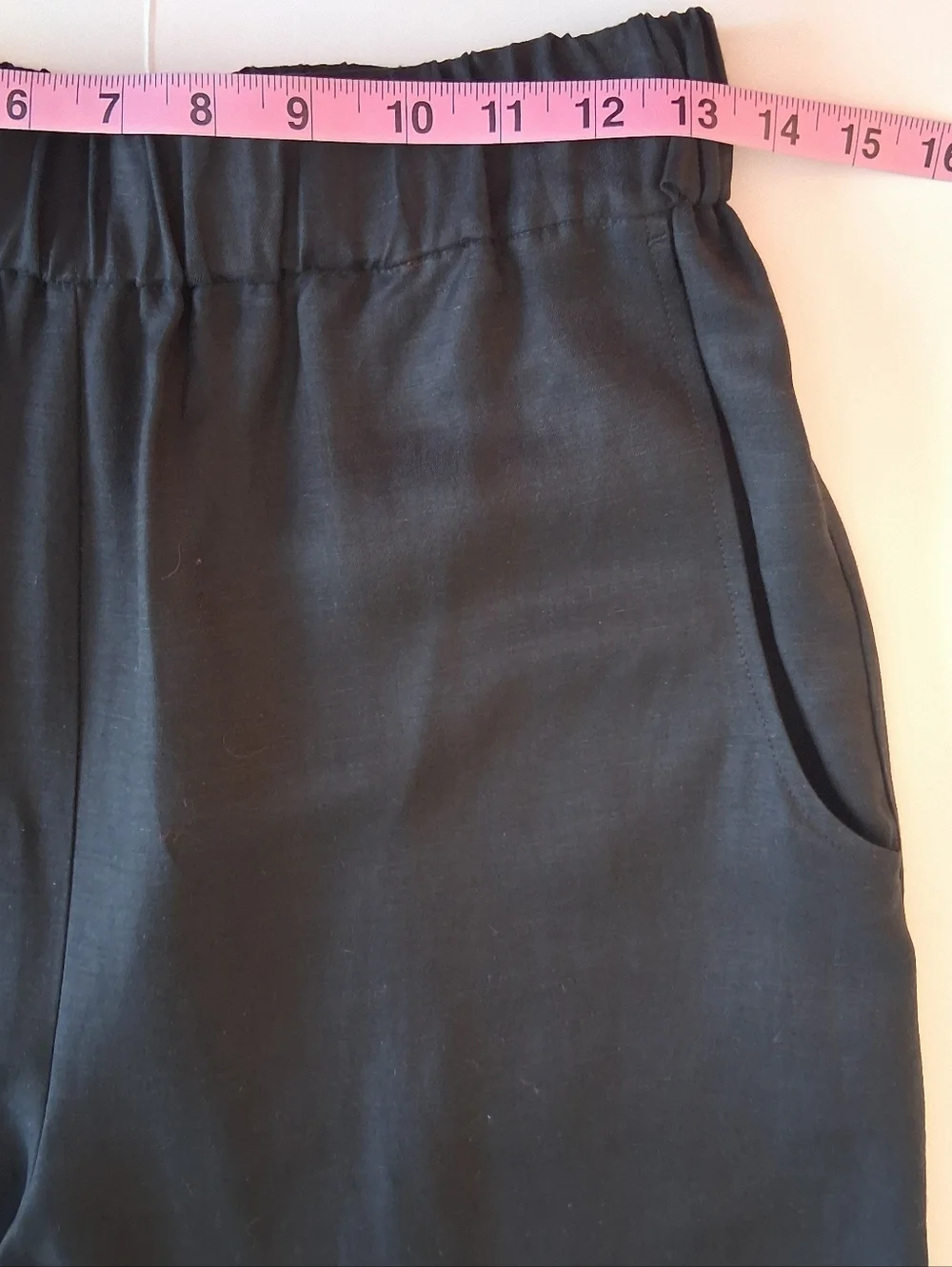 Banana Republic Linen Blend Wide Leg High Rise Pull-on Pants Black Sz  Med